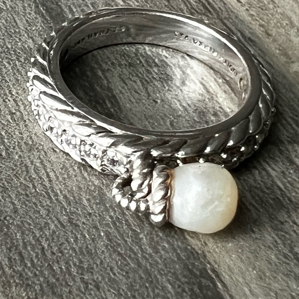 Judith Ripka Sterling Silver Stackable Ring - image 3